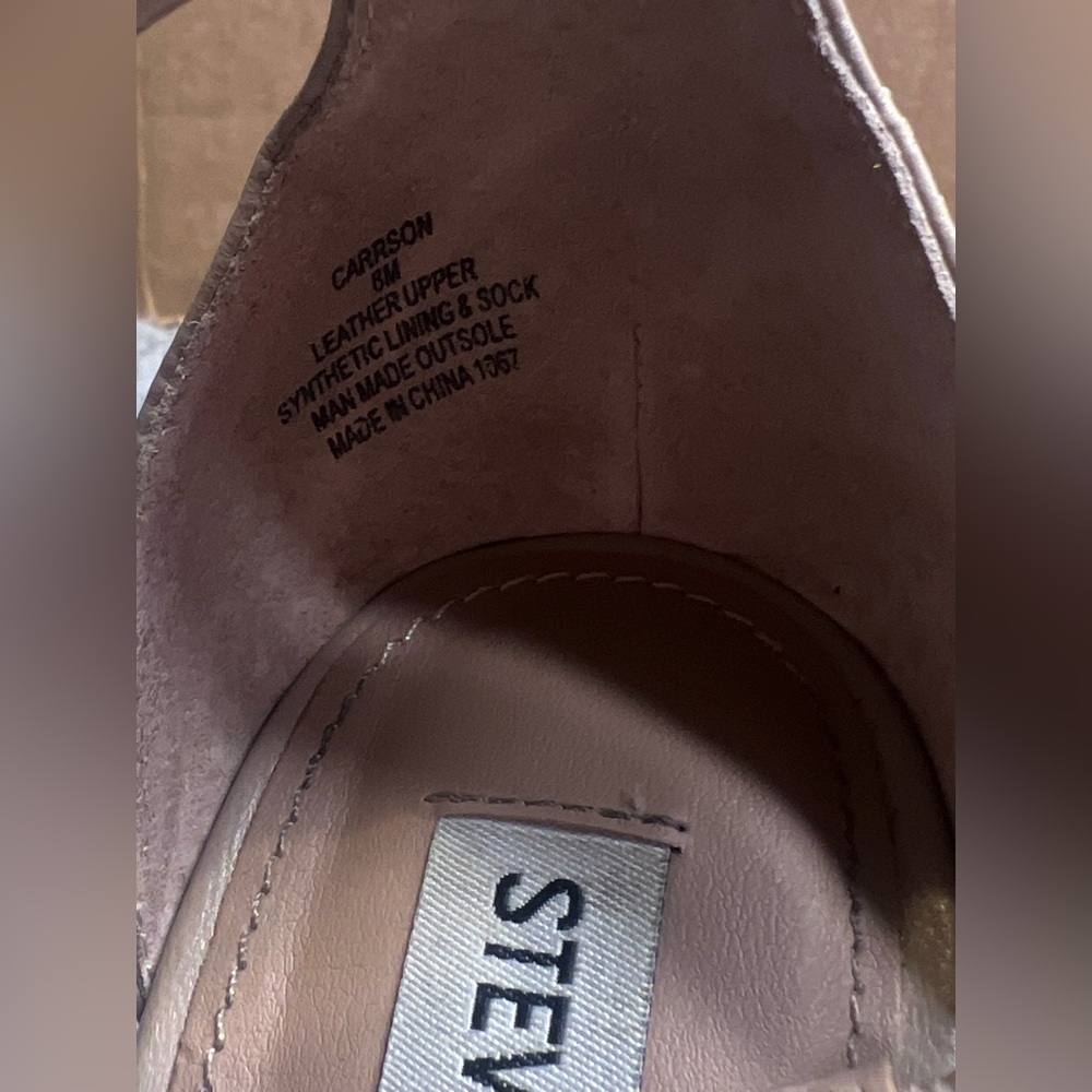 Steve Madden Carrson Blush Leather Heels Womens Size 8M - Picture 5 of 7